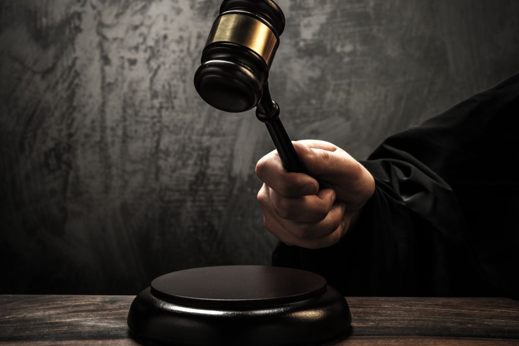 Judge slamming gavel Judge slamming gavel